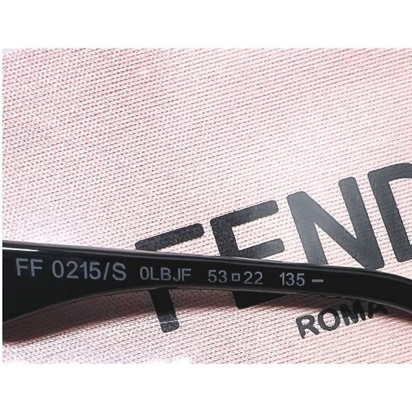 Fendi Womens Cat Eyes Blue Metal Frame 53mm Modified Sunglasses with Case New - Picture 7 of 12